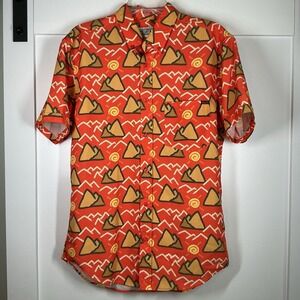 RSVLTS The Roosevelts Cave Paint Kunuflex short sleeve‎ button-up shirt Size Med